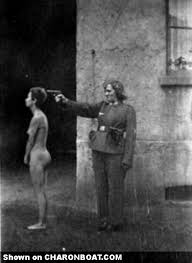 SS Guard shooting naked woman