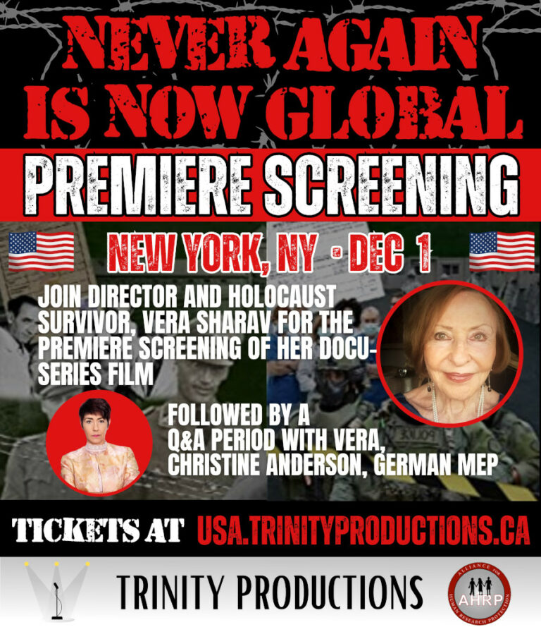 Never Again is Now Global – Premiere Screening – Dec 1, 2023 in New York City